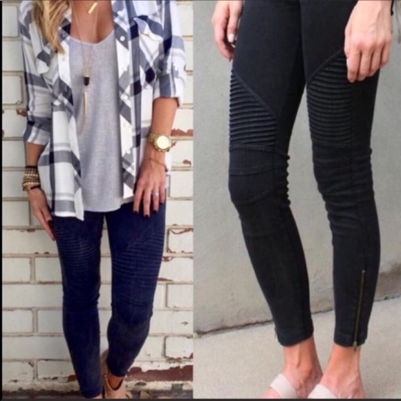 Aluna Levi Pants - NEW Black Stretchy Biker Pants- Leggings